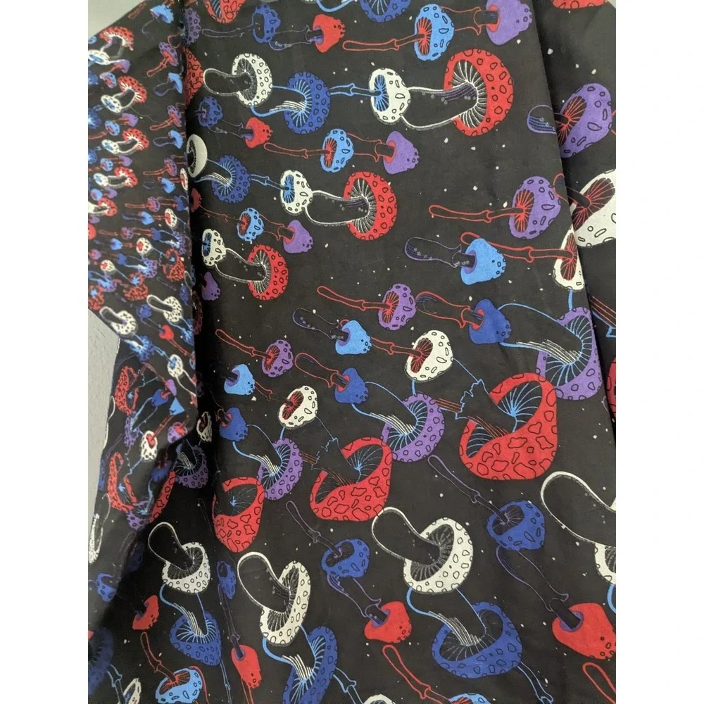 Sunshine Joy Mushroom Curtain Panel Cotton Psychedelic Boho Tapestry India